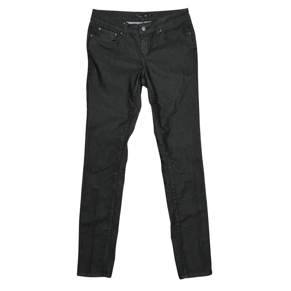 Prana Jeans Womens 2/26 Kayla Black/Dk Grey Skinny Stretch Organic Cotton Blend
